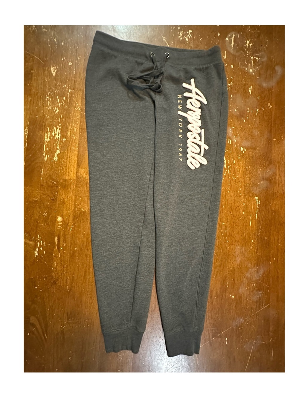 Aeropostale Women’s Dark Gray Logo Jogger Sweatpants Size Medium